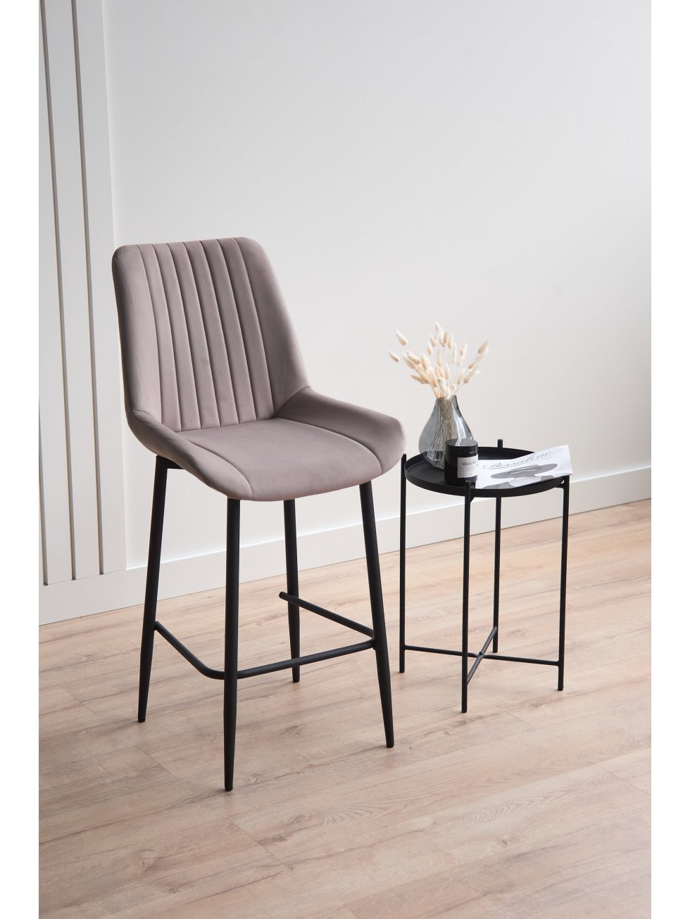 Полубарный стул Седа латте (zd 290) / черный