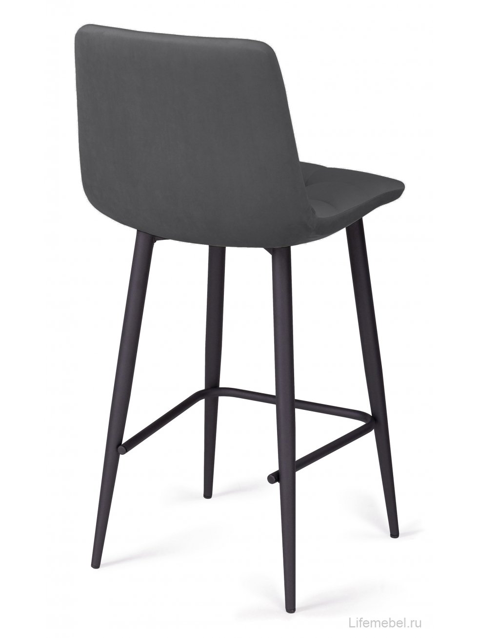 Полубарный стул Симпл темно-серый / черный