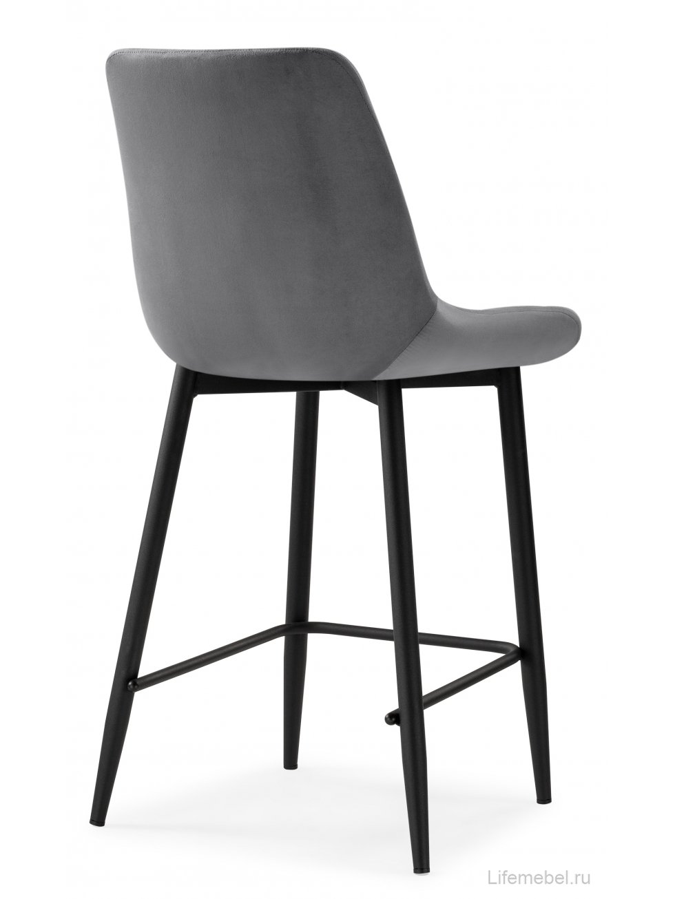 Полубарный стул Стронг темно-серый / черный