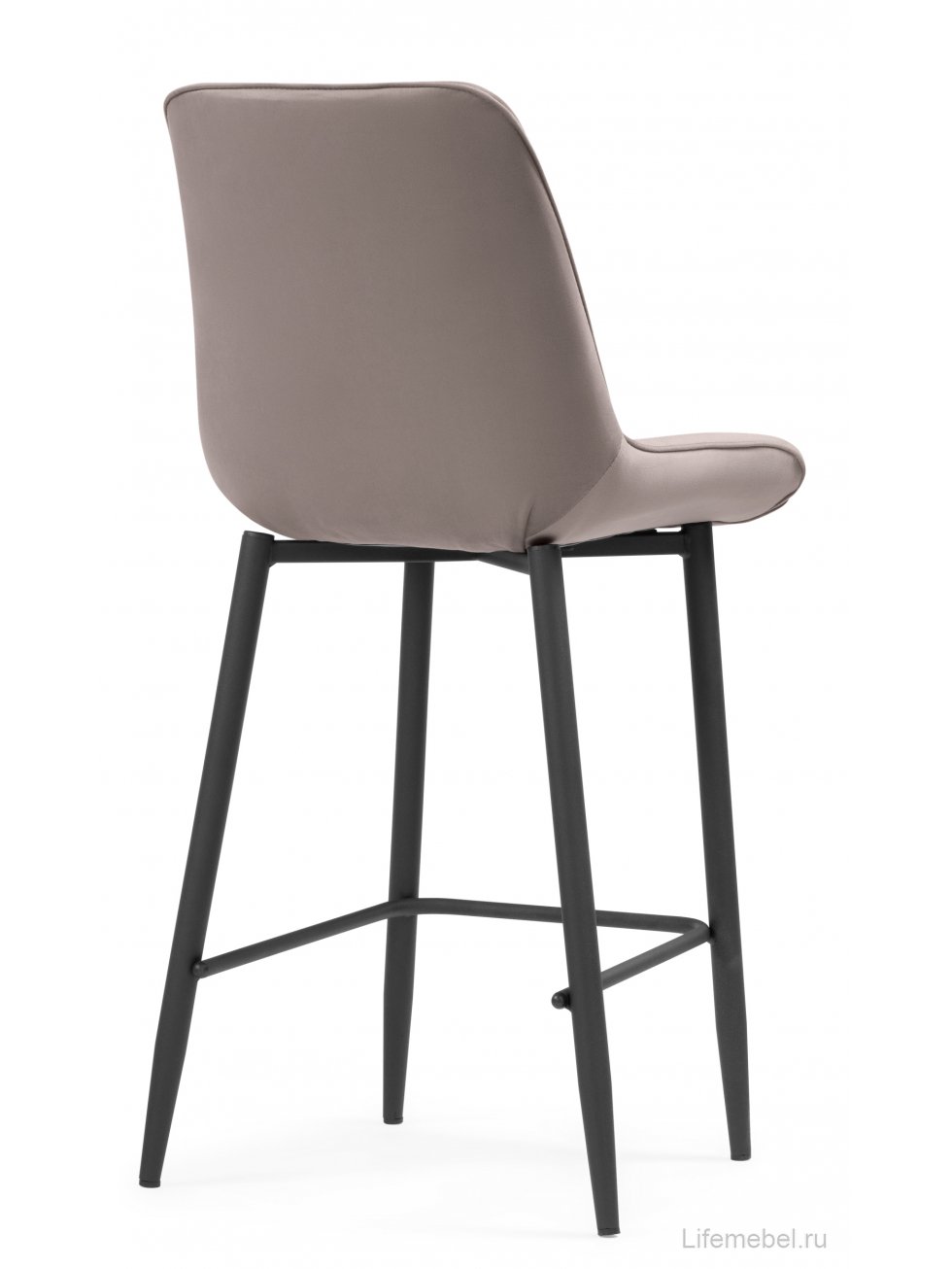 Полубарный стул Вейв латте / черный