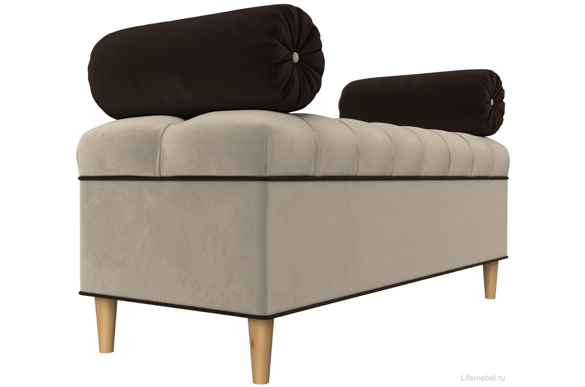 Банкетка Глория микровельвет бежевый