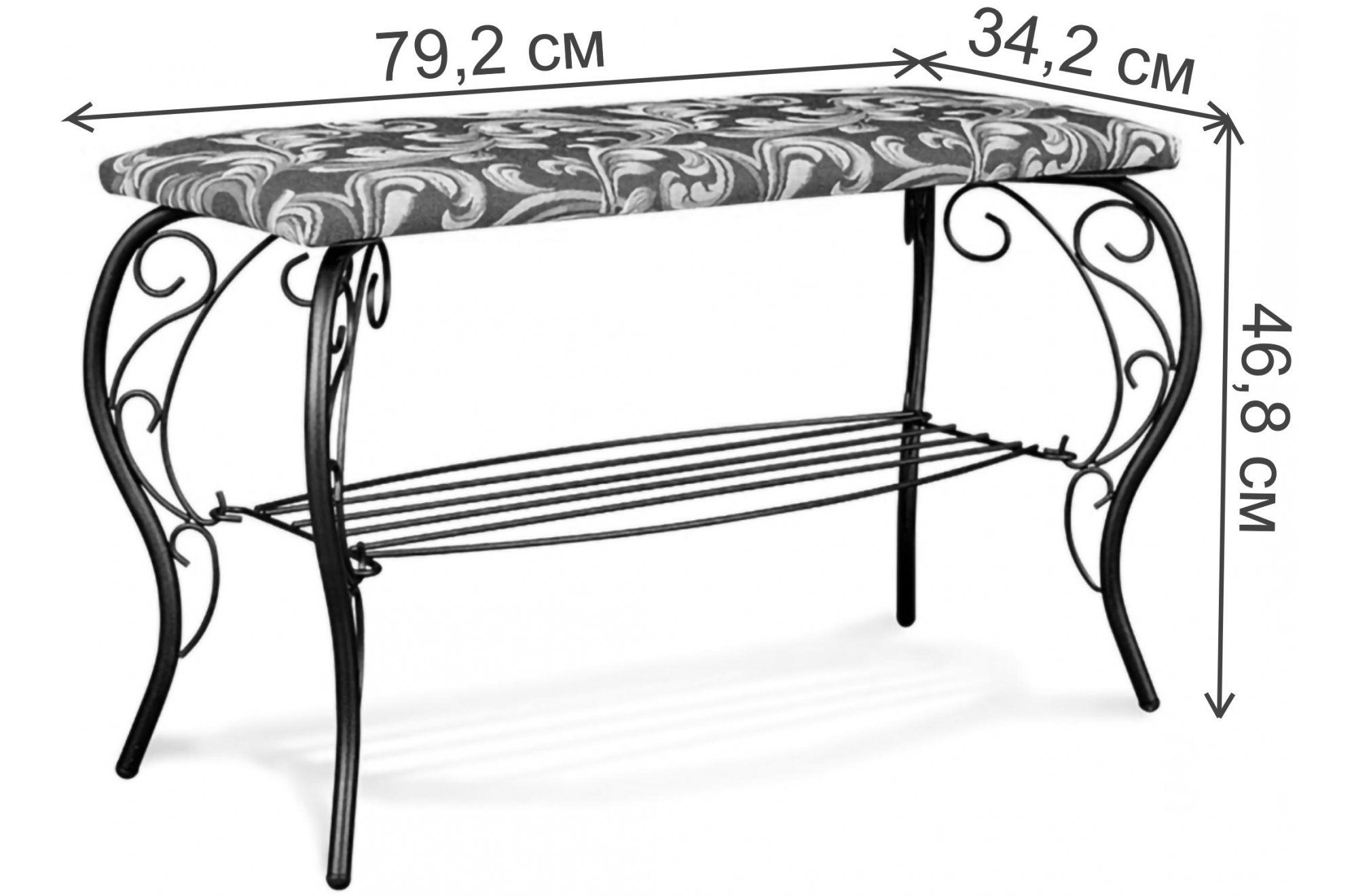Банкетка Грация 685 черный / катерина