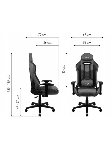 Компьютерное кресло Aerocool Duke ash black Компьютерное кресло Aerocool Duke ash black