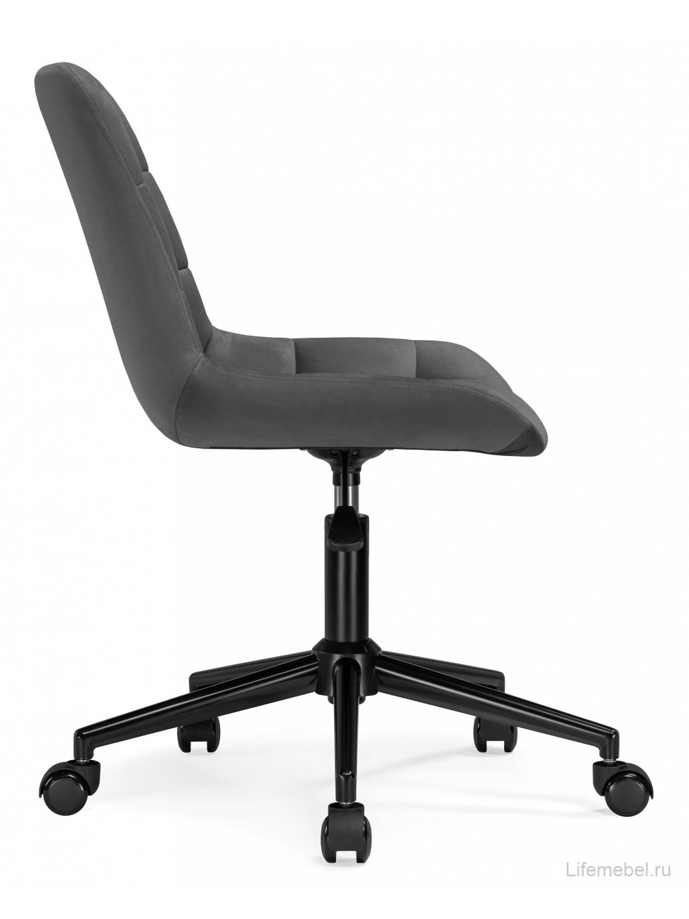 Компьютерное кресло Честер темно-серый велюр / черный