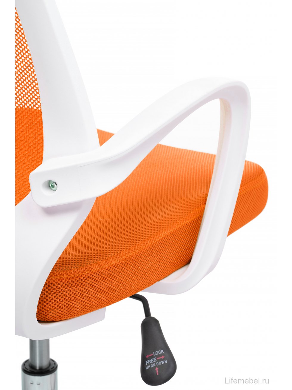 Компьютерное кресло Ergoplus белое / оранжевое