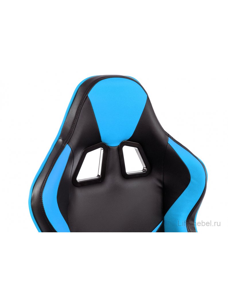 Компьютерное кресло Racer черное / голубое