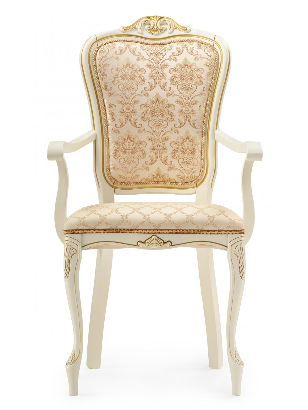 Кресло Руджеро патина золото / бежевый