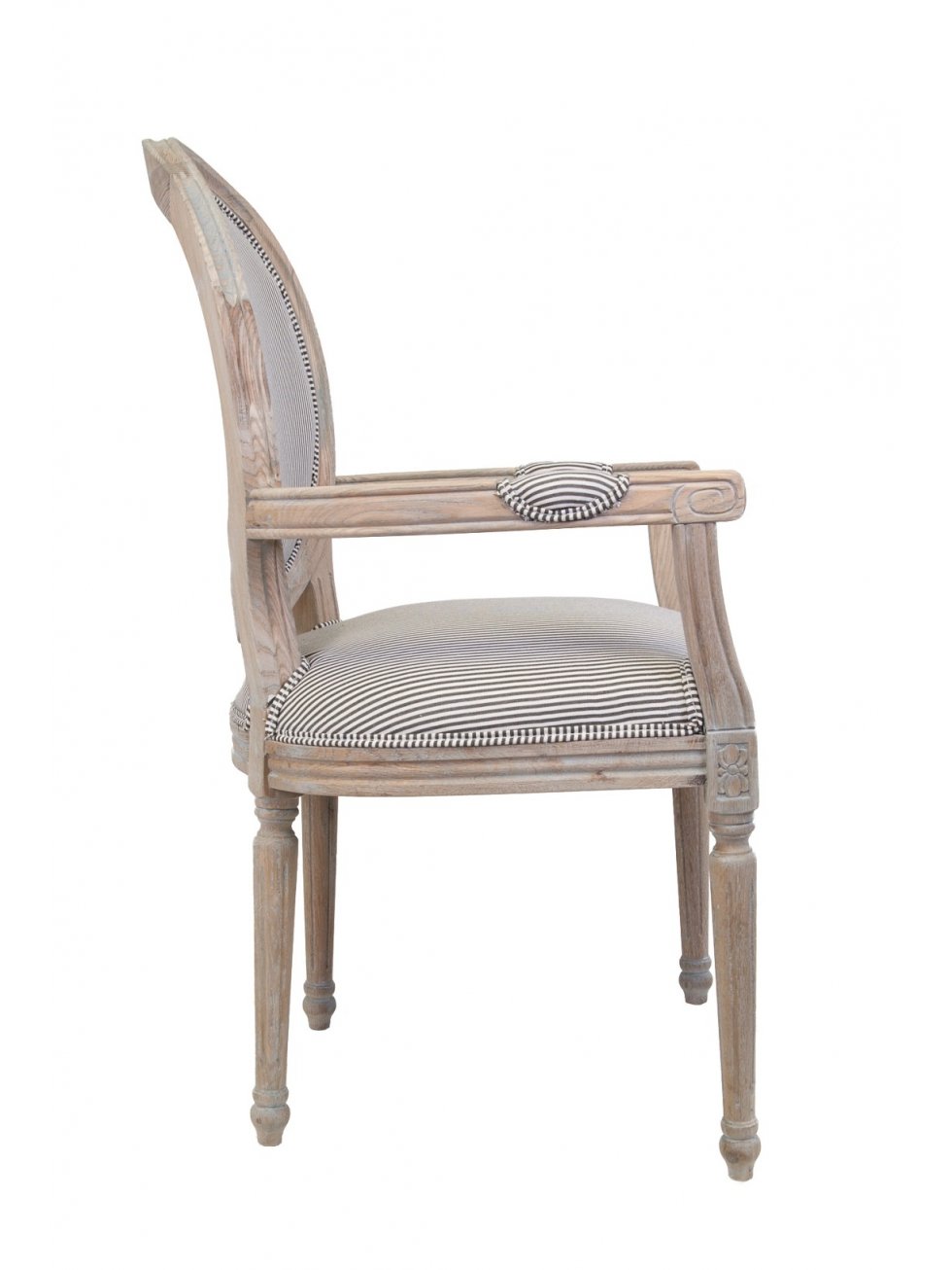 Мягкий стул с подлокотниками Diella Pinstripe