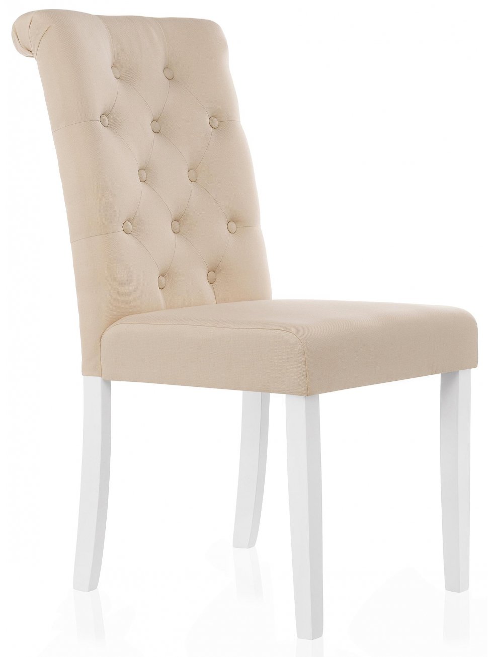 Стул Amelia white / fabric cream