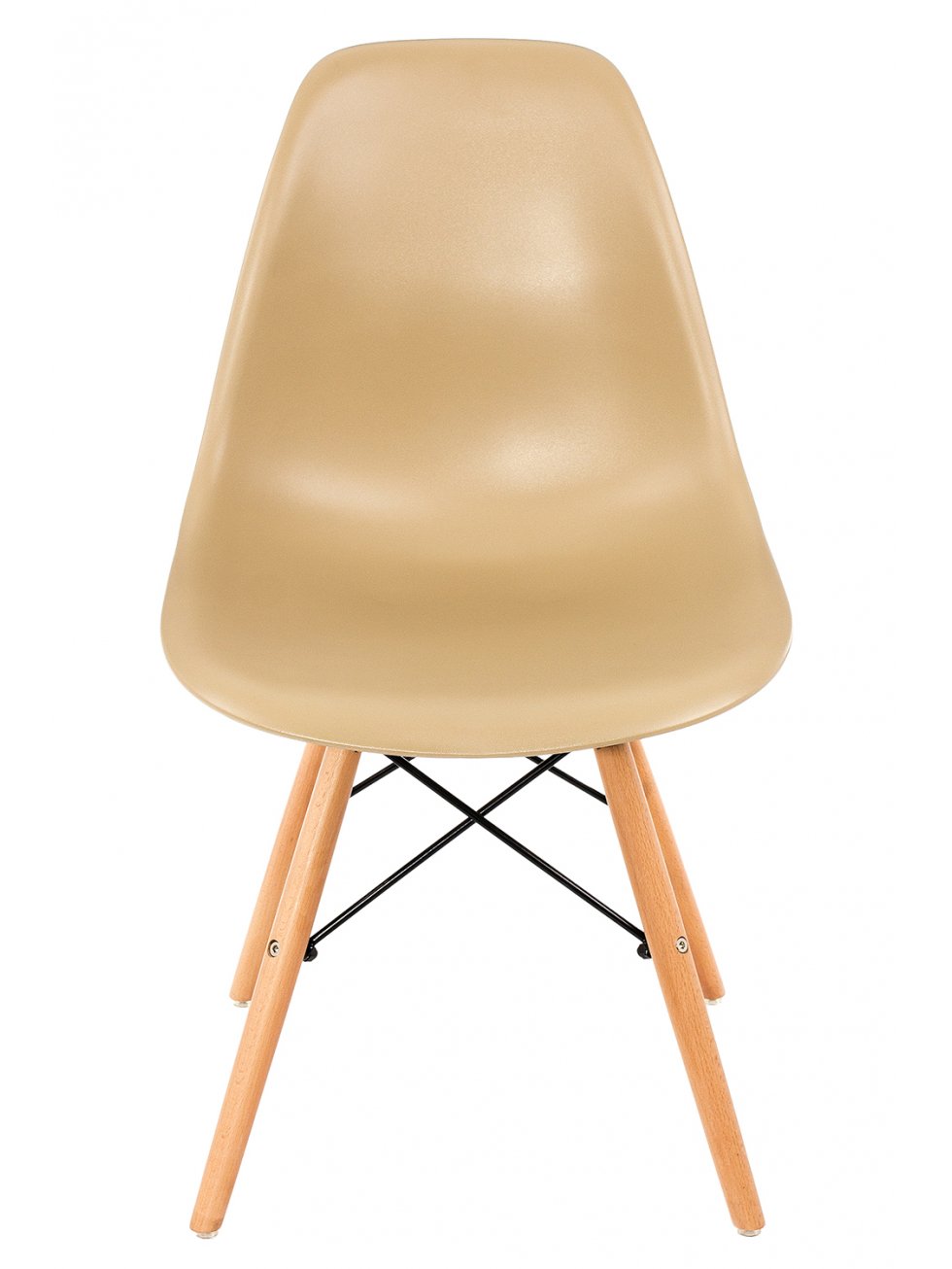 Стул Eames бежевый  / деревянный каркас