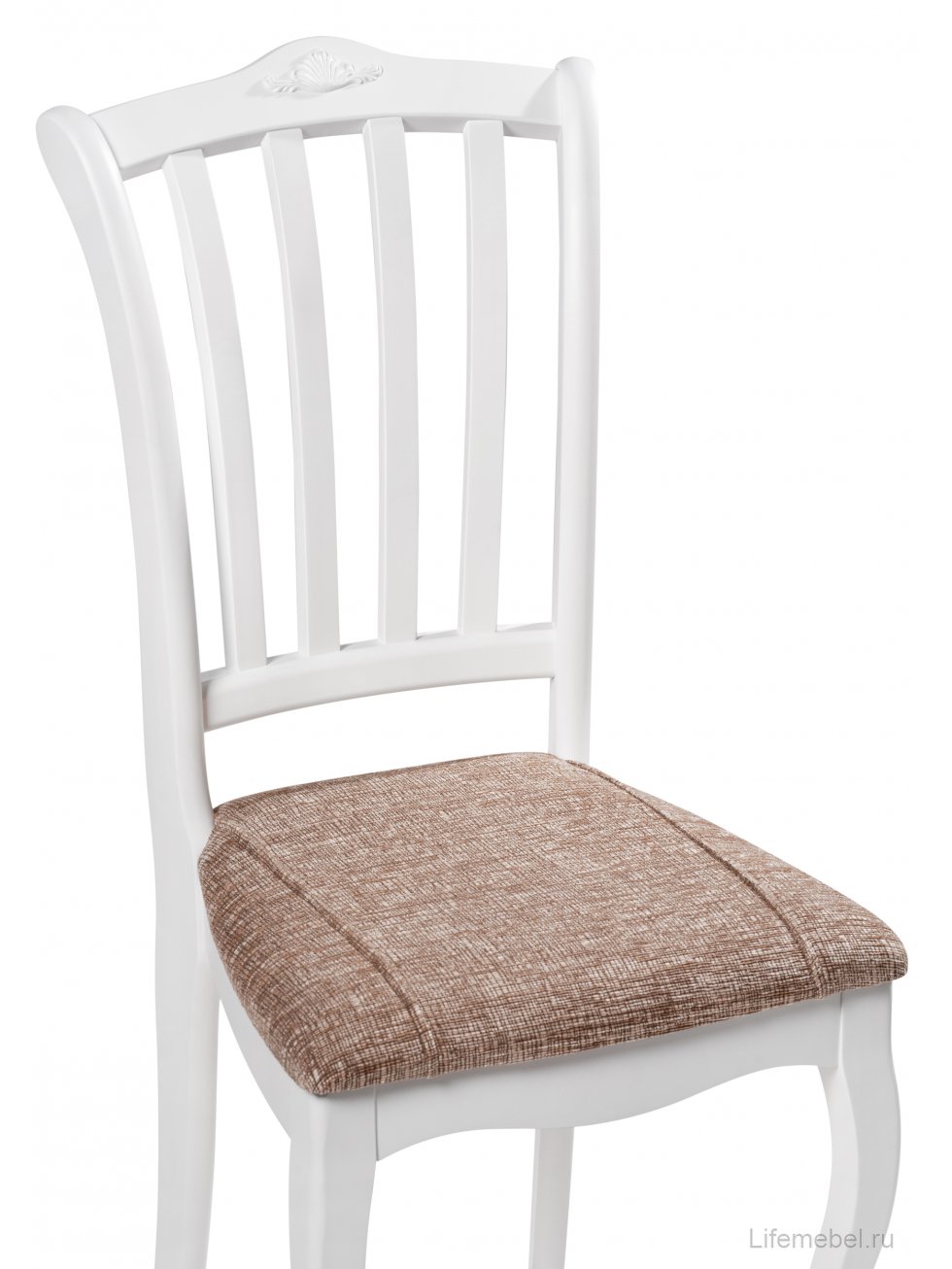Деревянный стул Виньетта белый / лайн белый люкс