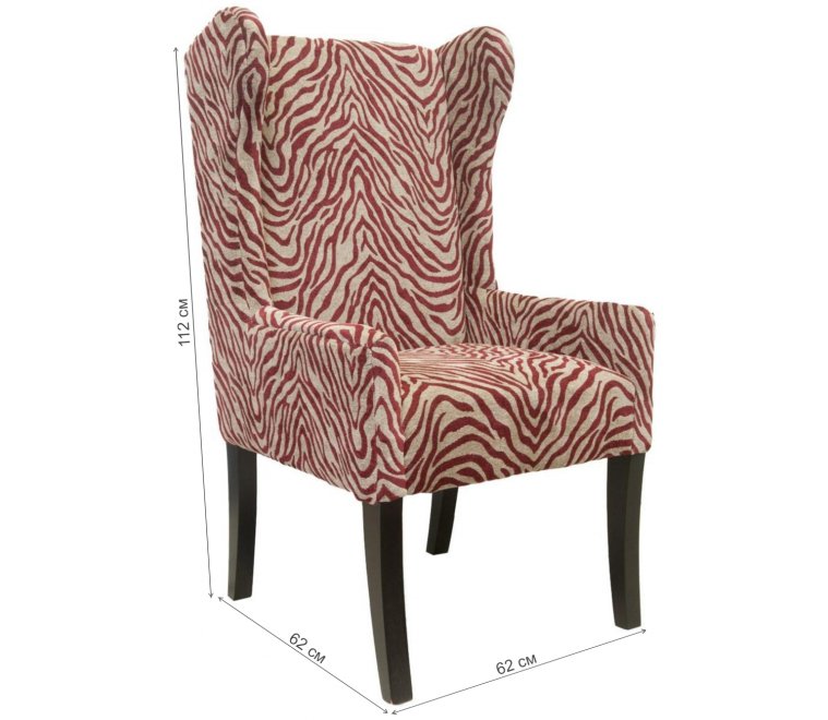 Кресло Zebra KY-3198 красный / бежевый Кресло Zebra KY-3198 красный / бежевый