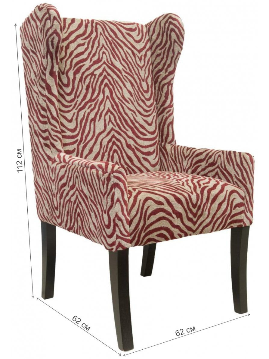 Кресло Zebra KY-3198 красный / бежевый