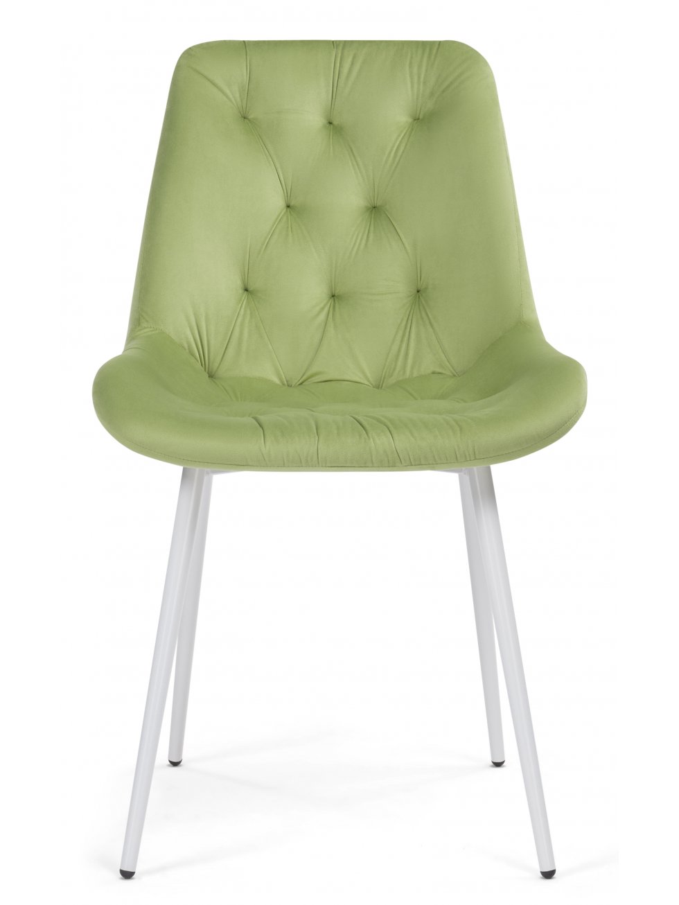 Стул на металлокаркасе Гояр confetti green / белый глянец