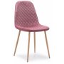 Стул на металлокаркасе Capri pink / wood розовый велюр / натуральный