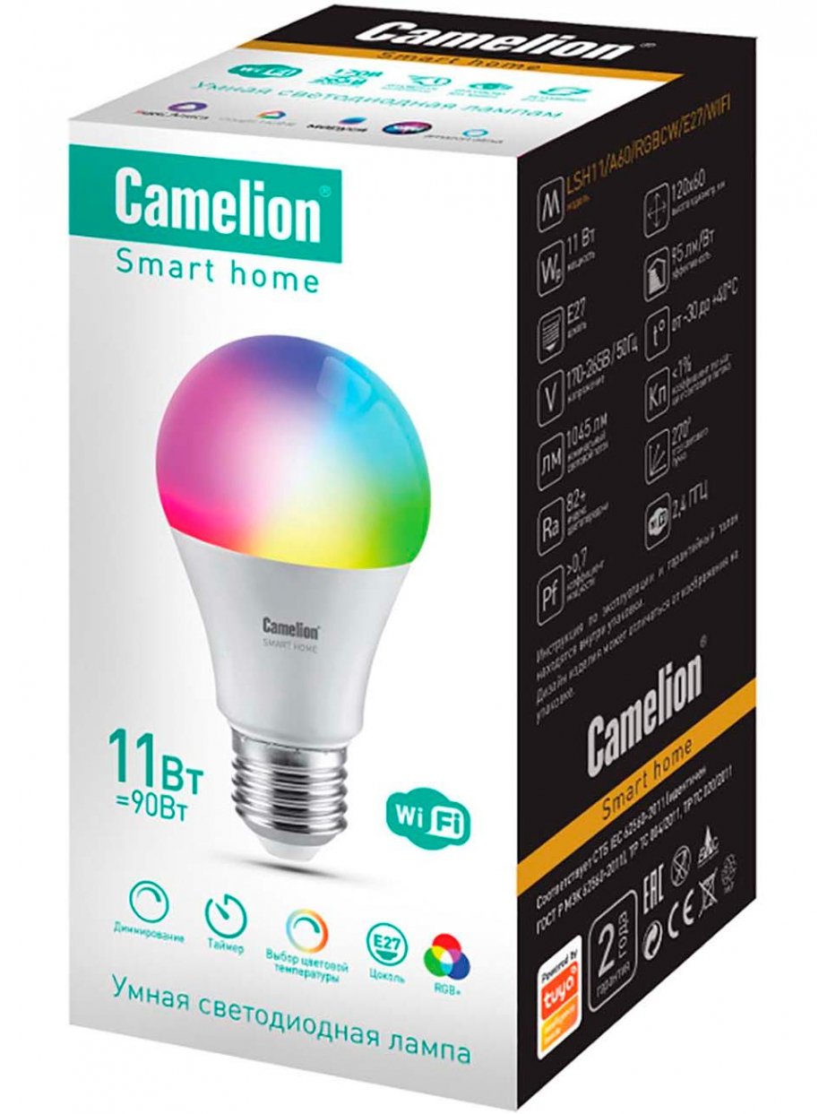 Умная лампа LSH11/A60/RGBСW/Е27/WIFI