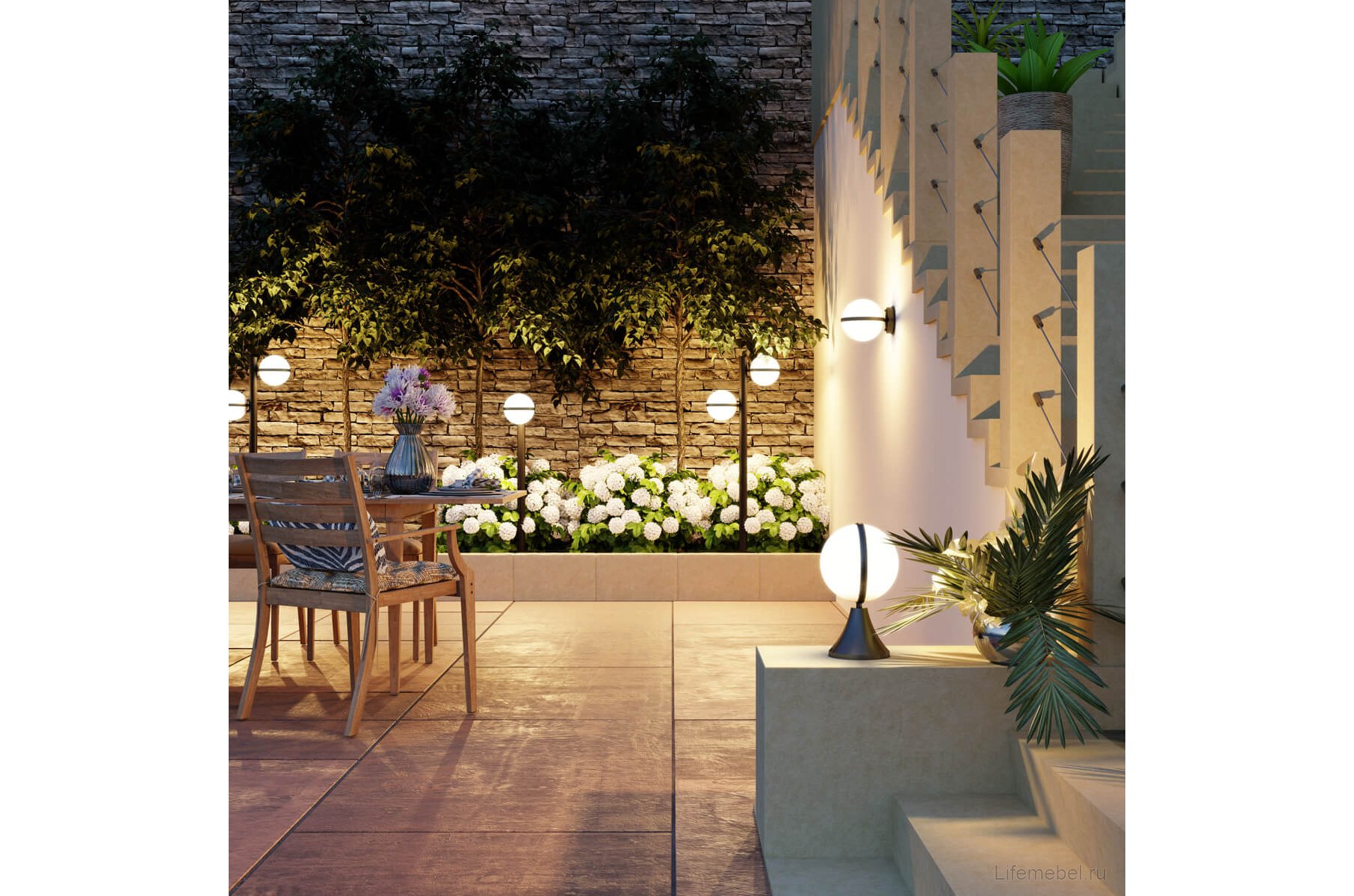 Уличный настенный светильник Lomeo 4832/1W