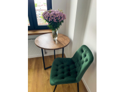 Стул на металлокаркасе Гояр confetti green / белый глянец фото покупателя 4