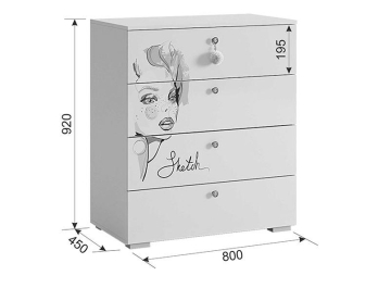 Комплект детской мебели Гламур комплектация 1