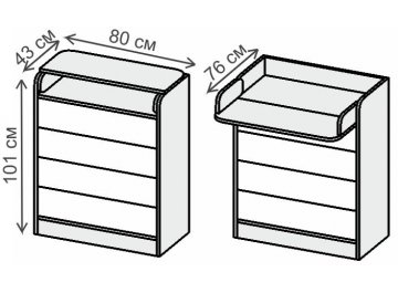 Комод Бриз 800 Квадрат