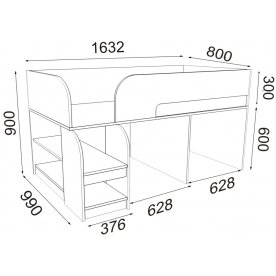 Кровать-чердак Астра 9/1