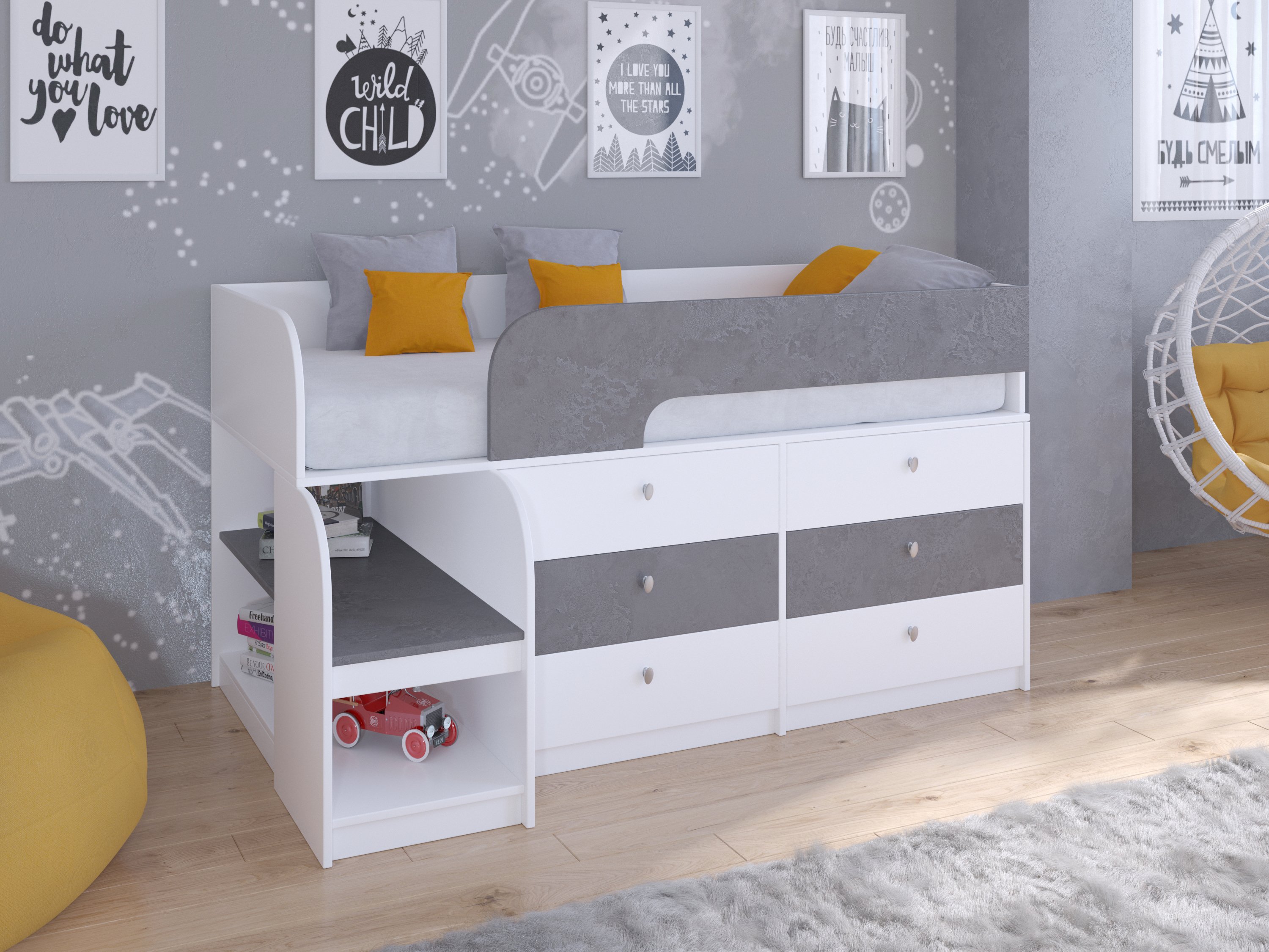 белый / железный камень