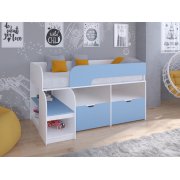 белый / голубой