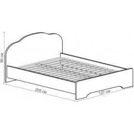Полутораспальная кровать 017 Кэт-6