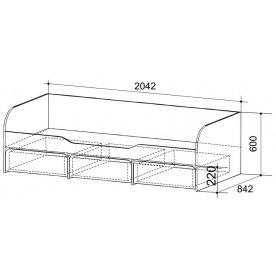 Подростковая кровать Сити 4.1