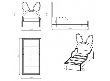 Односпальная кровать Такна КР-002