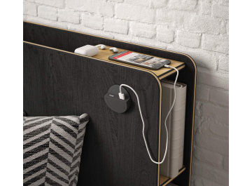 Полутораспальная кровать Black