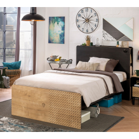 Полутораспальная кровать Black