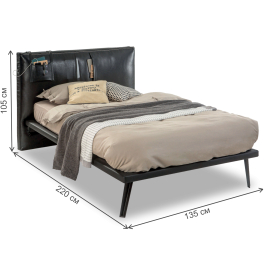 Полутораспальная кровать Dark Metal