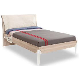 Полутораспальная кровать Duo 120x200 бук / белый