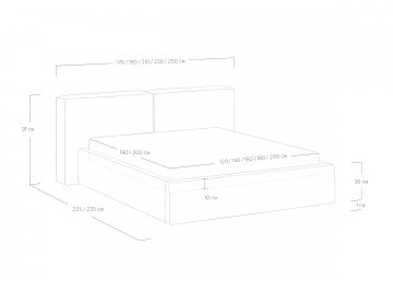 Полутораспальная кровать Europa