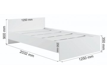 Полутораспальная кровать Мадера М1200