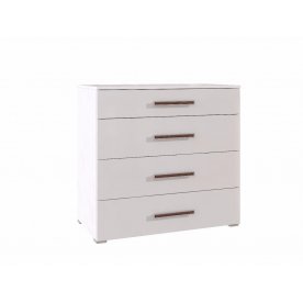 Комод Яна с четырьмя ящиками белый глянец
