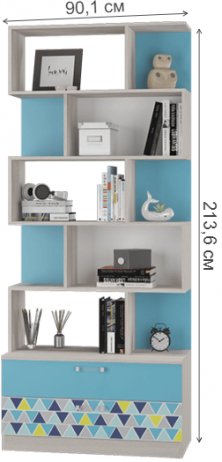 Стеллаж Джимми бирюза / джимми