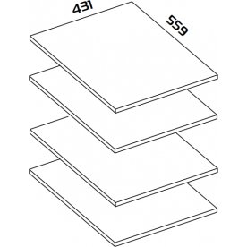 Комплект полок Тоскана ТД-353.07.43-01