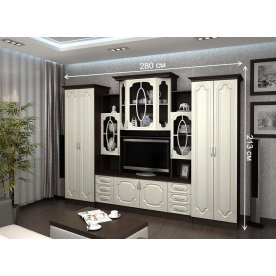 Гостиная Альберт 5-03 венге / дуб беленый