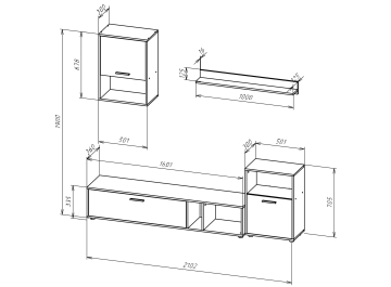 Готовая гостиная Арвин дуб грандж