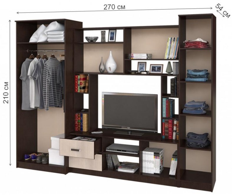 Готовая гостиная Флора венге / лоредо