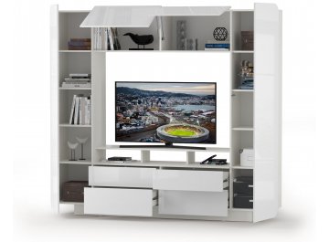 Готовая гостиная Румба белый / белый глянец