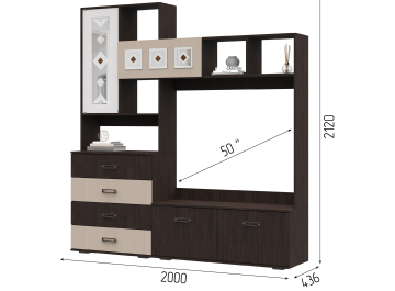 Готовая гостиная Янина ТВ 751