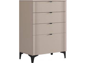 Мини-стенка Рич К1 1800х420х1800 мм кашемир / фрапучино матовый / черный