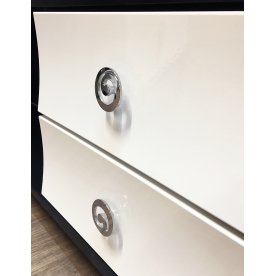 Модульная гостиная Камилла (комплектация 1) белый глянец / черный