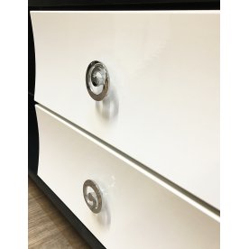 Модульная гостиная Камилла (комплектация 2) белый глянец / черный 