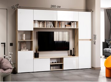 Модульная гостиная Алетра комплектация 2