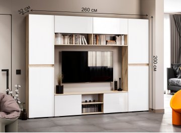 Модульная гостиная Алетра комплектация 3