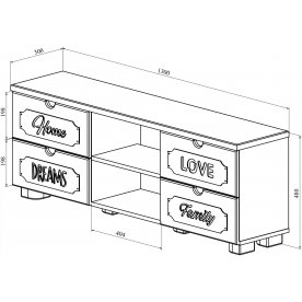Модульная гостиная Дримстар ДС-009 комплектация 1